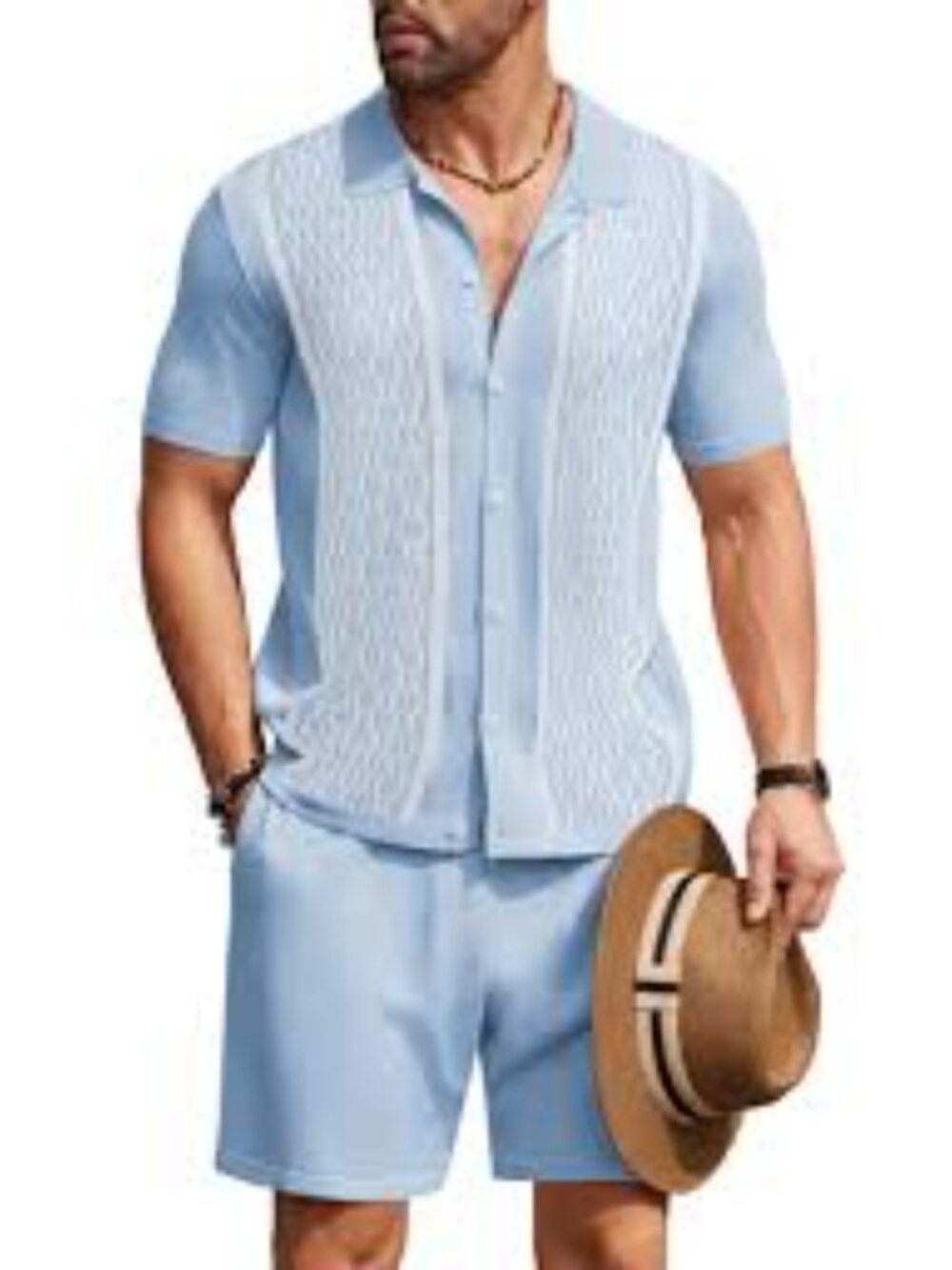Goofandy Men's 2 Piece Shorts Set Size 2XL